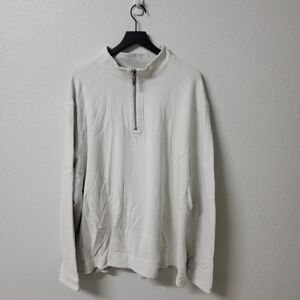 Tommy Bahama White 1/4 Zip Pullover Men's 4XL